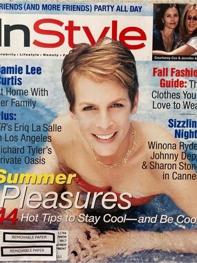 InStyle Magazine August 1998 Jamie Lee Curtis Courteney Cox Address Label Attach